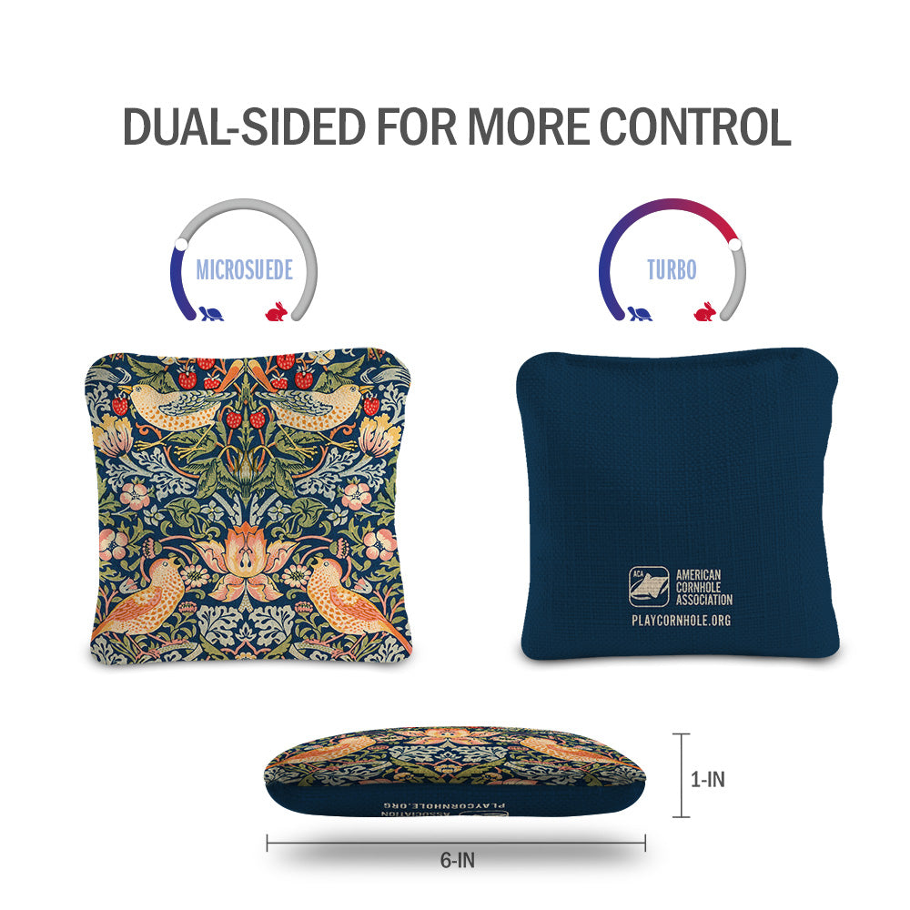 William Morris Strawberry Thief Synergy Pro Cornhole Bags