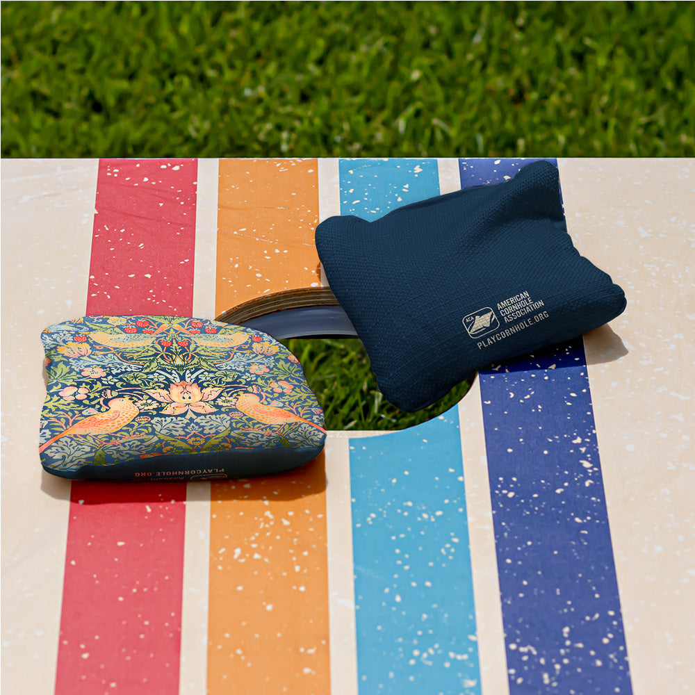 William Morris Strawberry Thief Synergy Pro Cornhole Bags