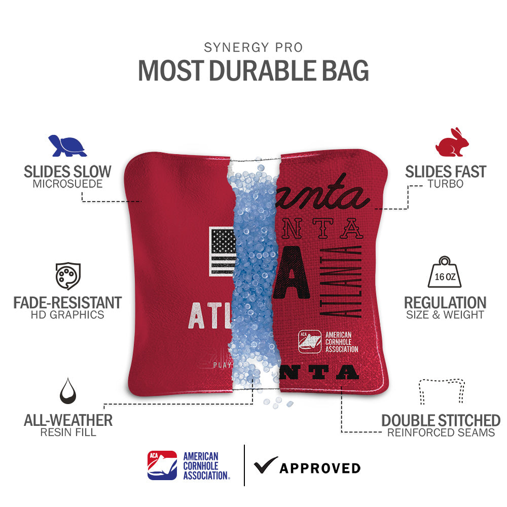 Atlanta Football Vintage Gameday Synergy Pro Cornhole Bags