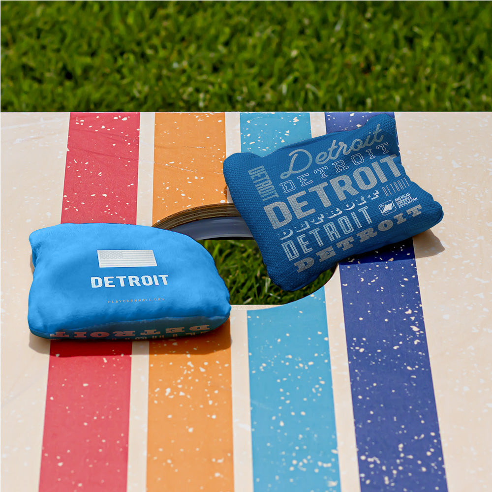 Detroit Football Vintage Gameday Synergy Pro Cornhole Bags