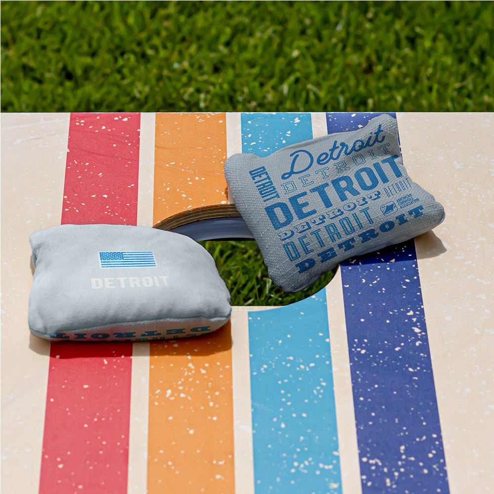 Detroit Football Vintage Gameday Synergy Pro Cornhole Bags