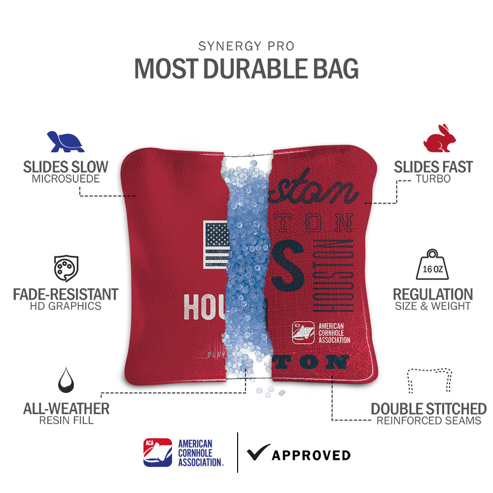 Houston Football Vintage Gameday Synergy Pro Cornhole Bags