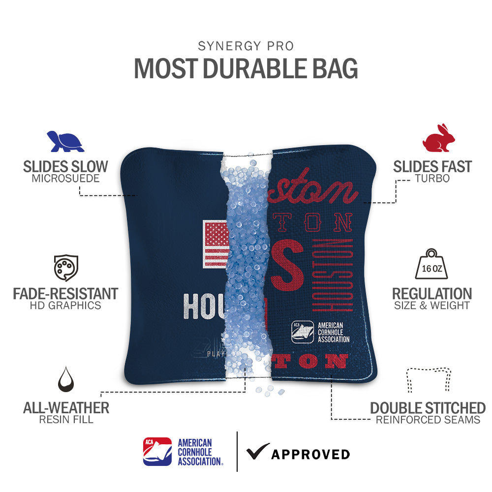 Houston Football Vintage Gameday Synergy Pro Cornhole Bags