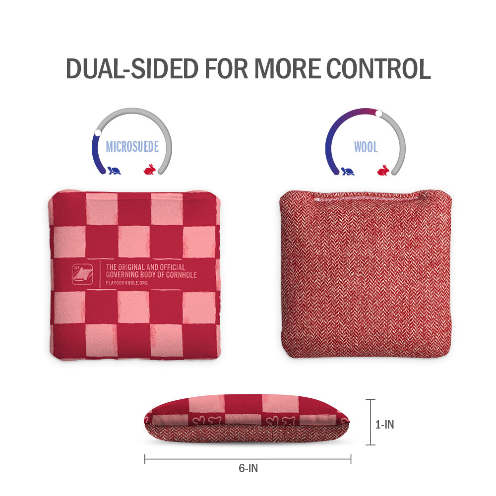 Distressed Checkered Retro Synergy Soft Cornhole Bags