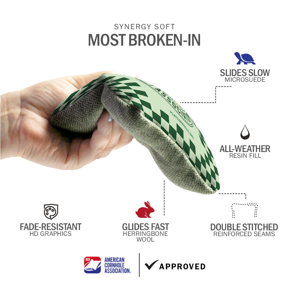 Checkered ACA Badge Synergy Soft Cornhole Bags