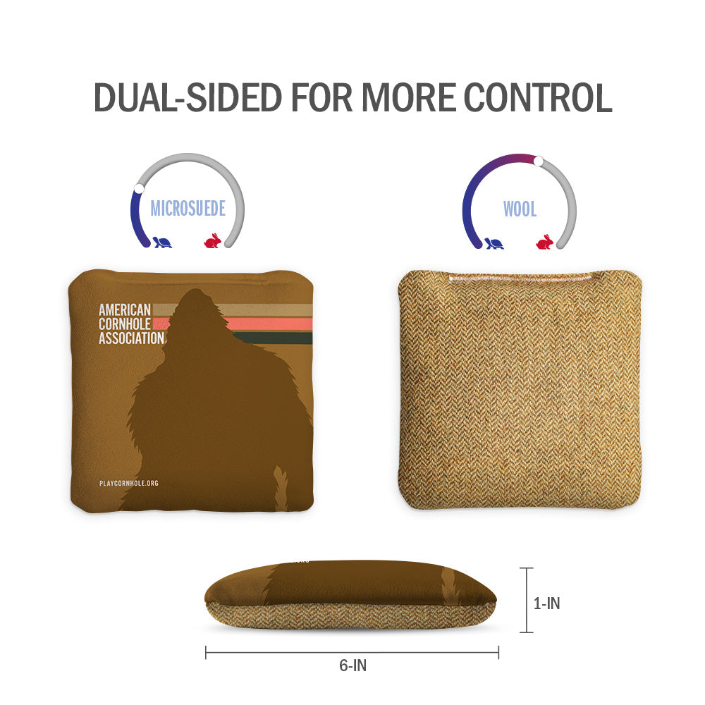 ACA Retro Sasquatch Stripes Synergy Soft Cornhole Bags