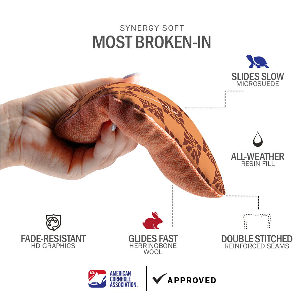 Checkered Boho Beach Synergy Soft Cornhole Bags