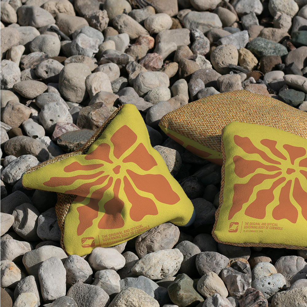Boho Beach Flower Synergy Soft Cornhole Bags