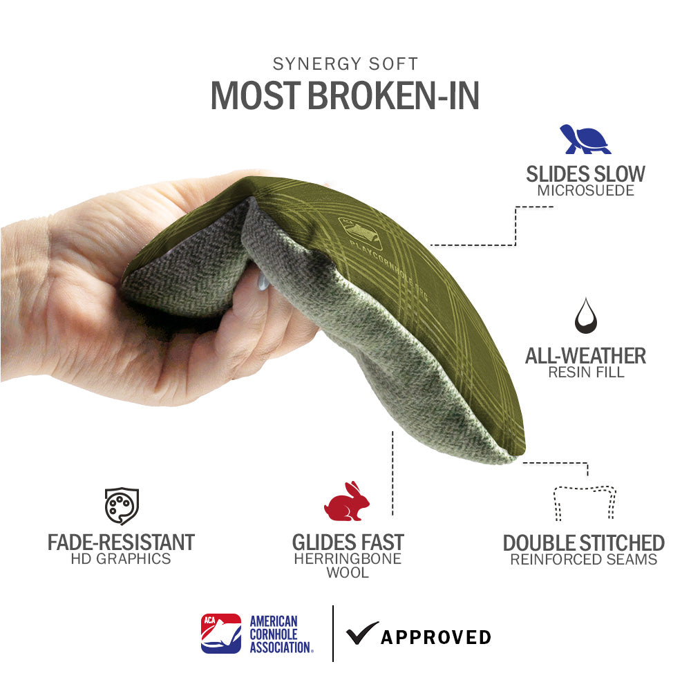 Boho Plaid Synergy Soft Cornhole Bags