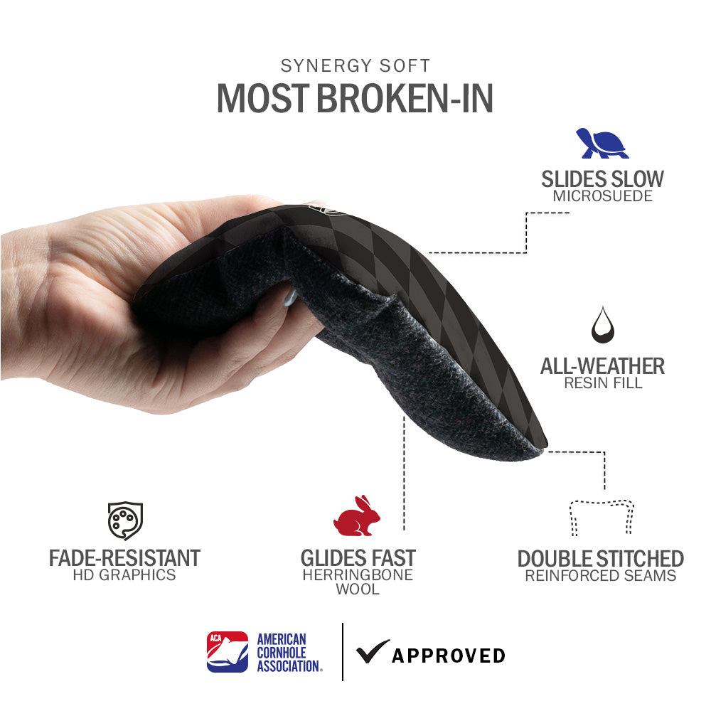 Checkered Diamond Synergy Soft Cornhole Bags