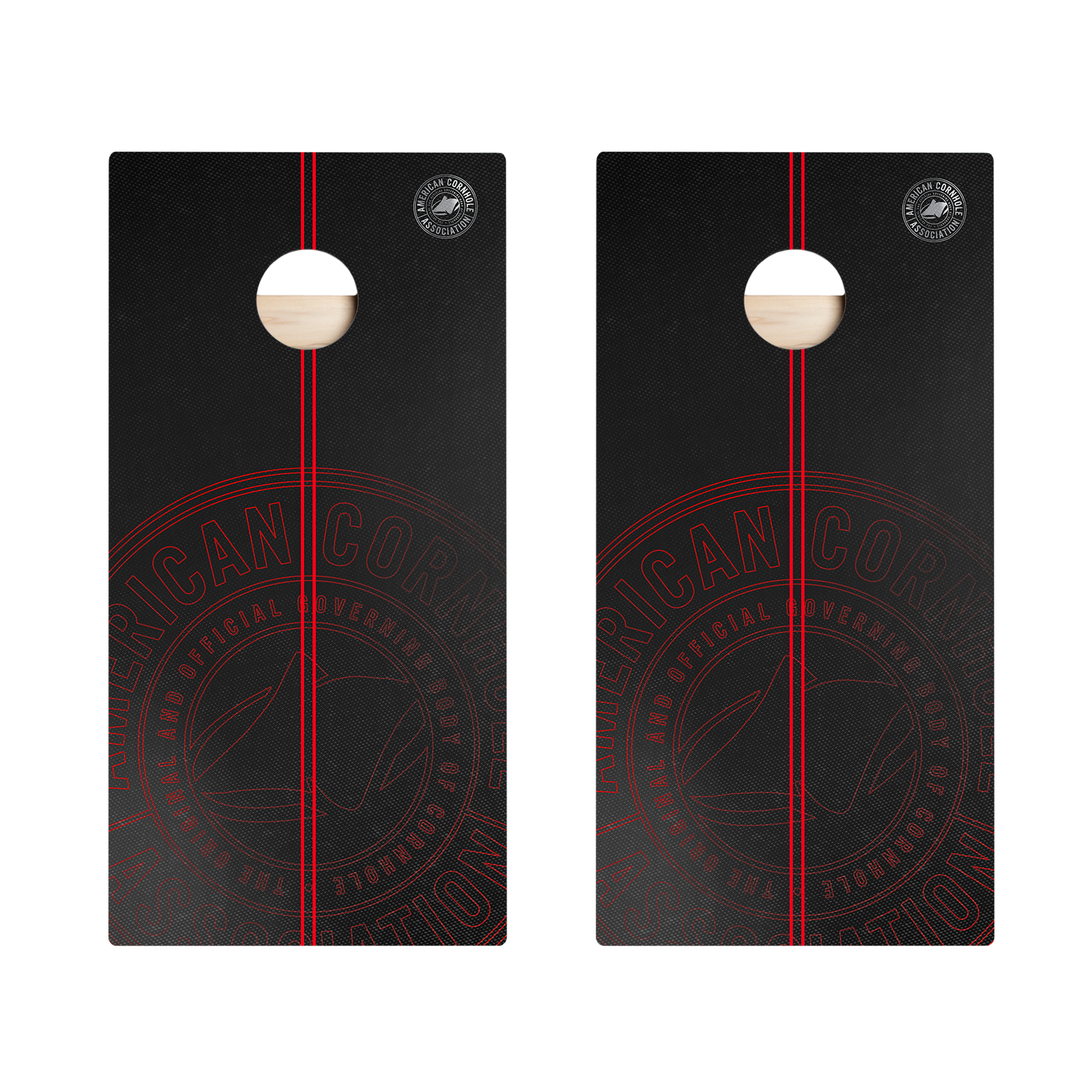 ACA Logo Red Stripes Star Cornhole Boards