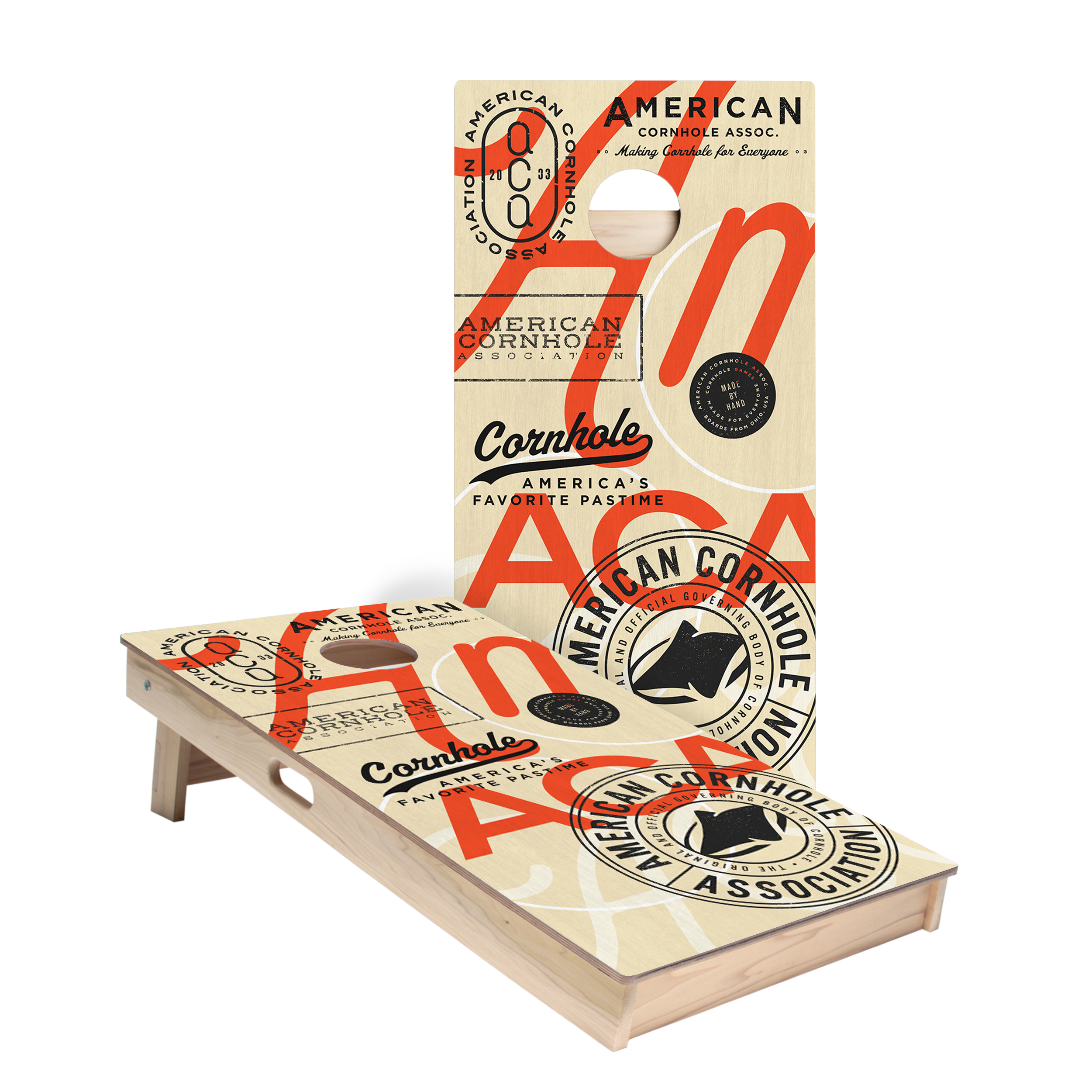 ACA Vintage Logos Star Cornhole Boards