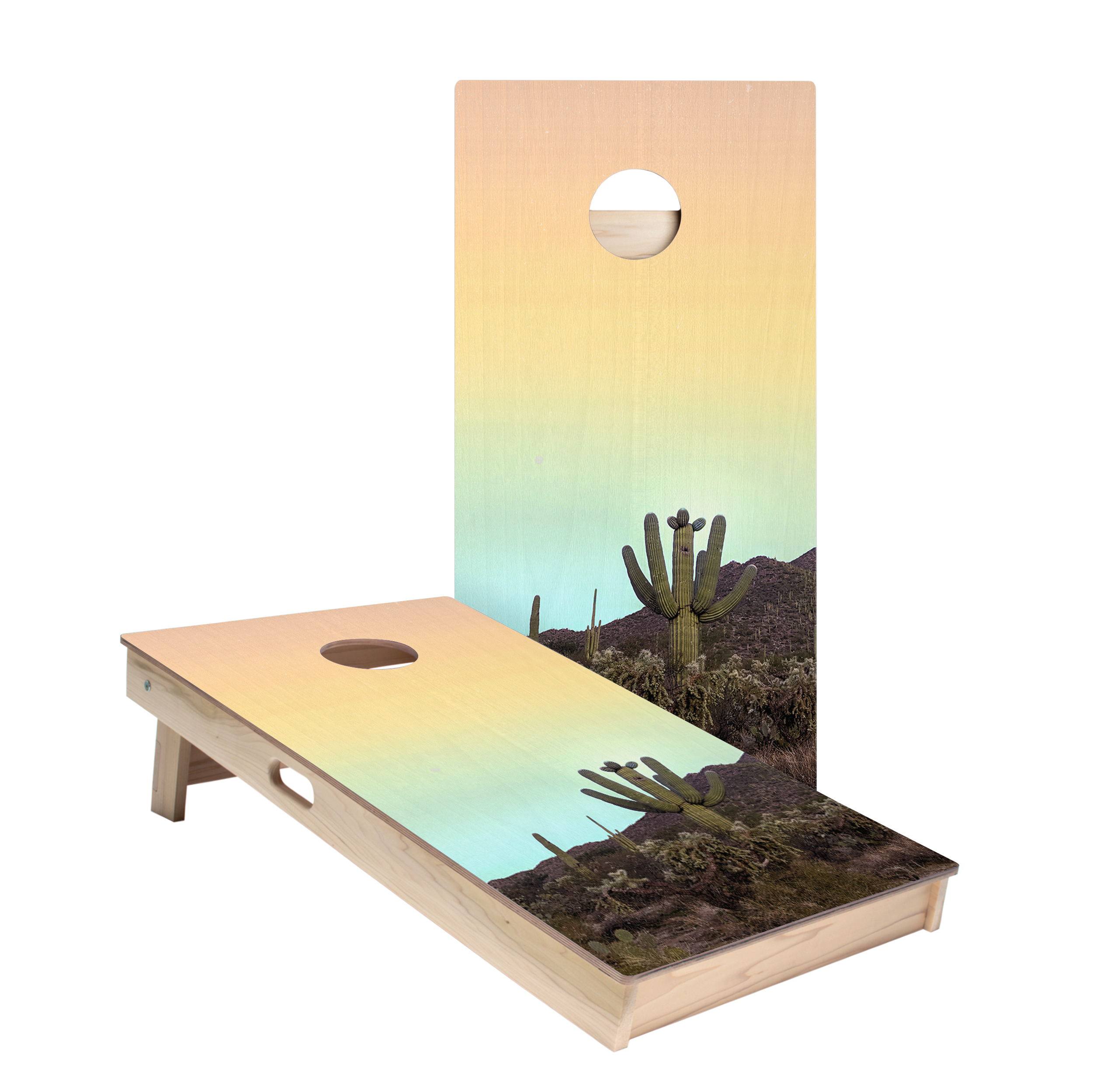 Desert Lands Star Cornhole Boards