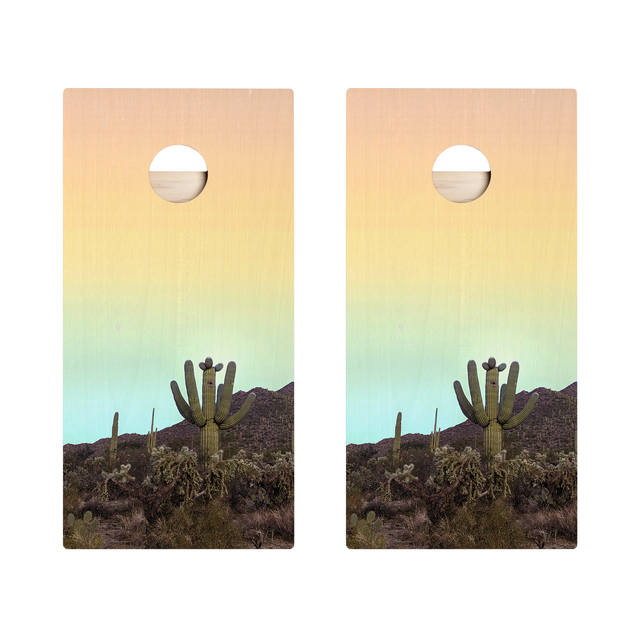 Desert Lands Star Cornhole Boards