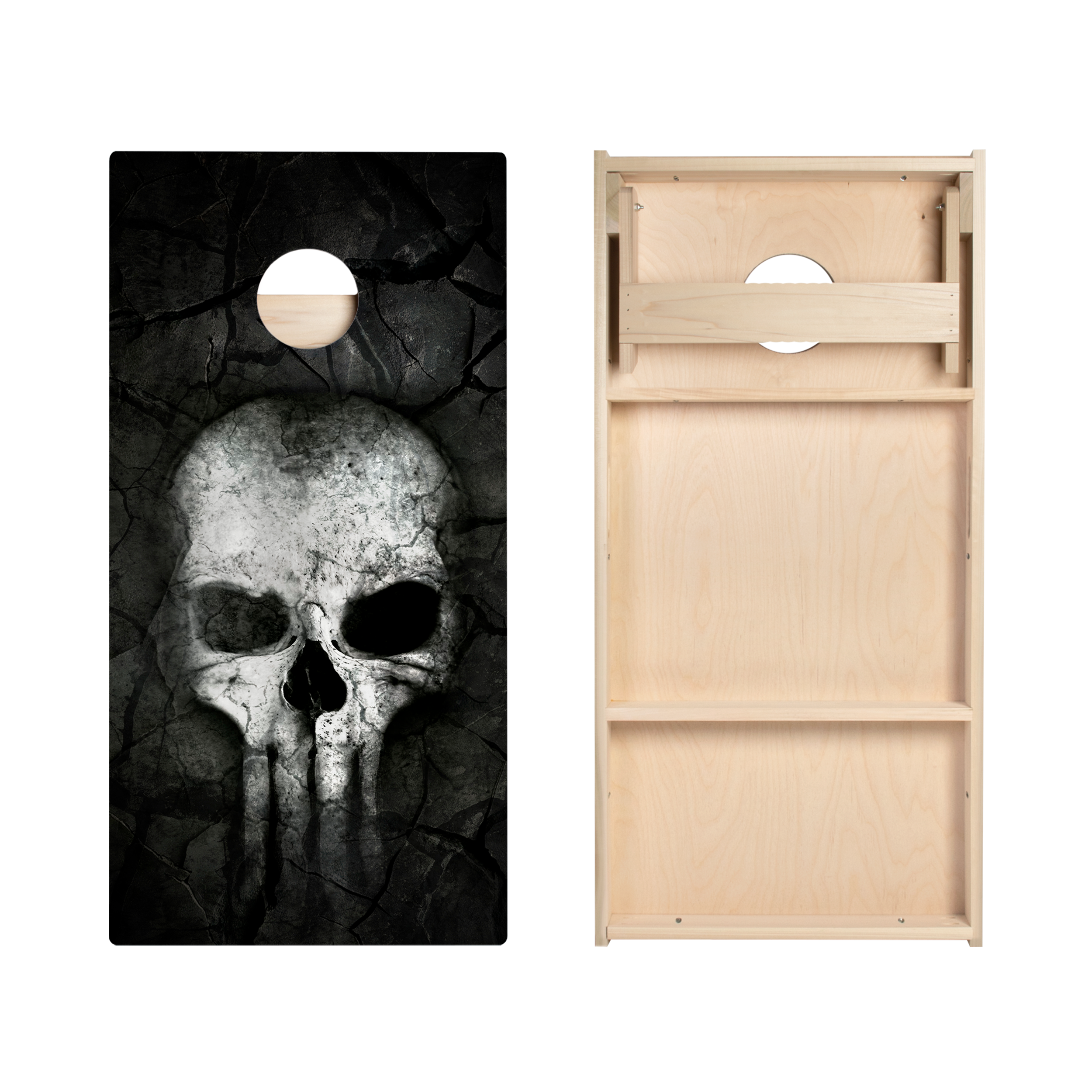 Bone Crusher Skull Star Cornhole Boards