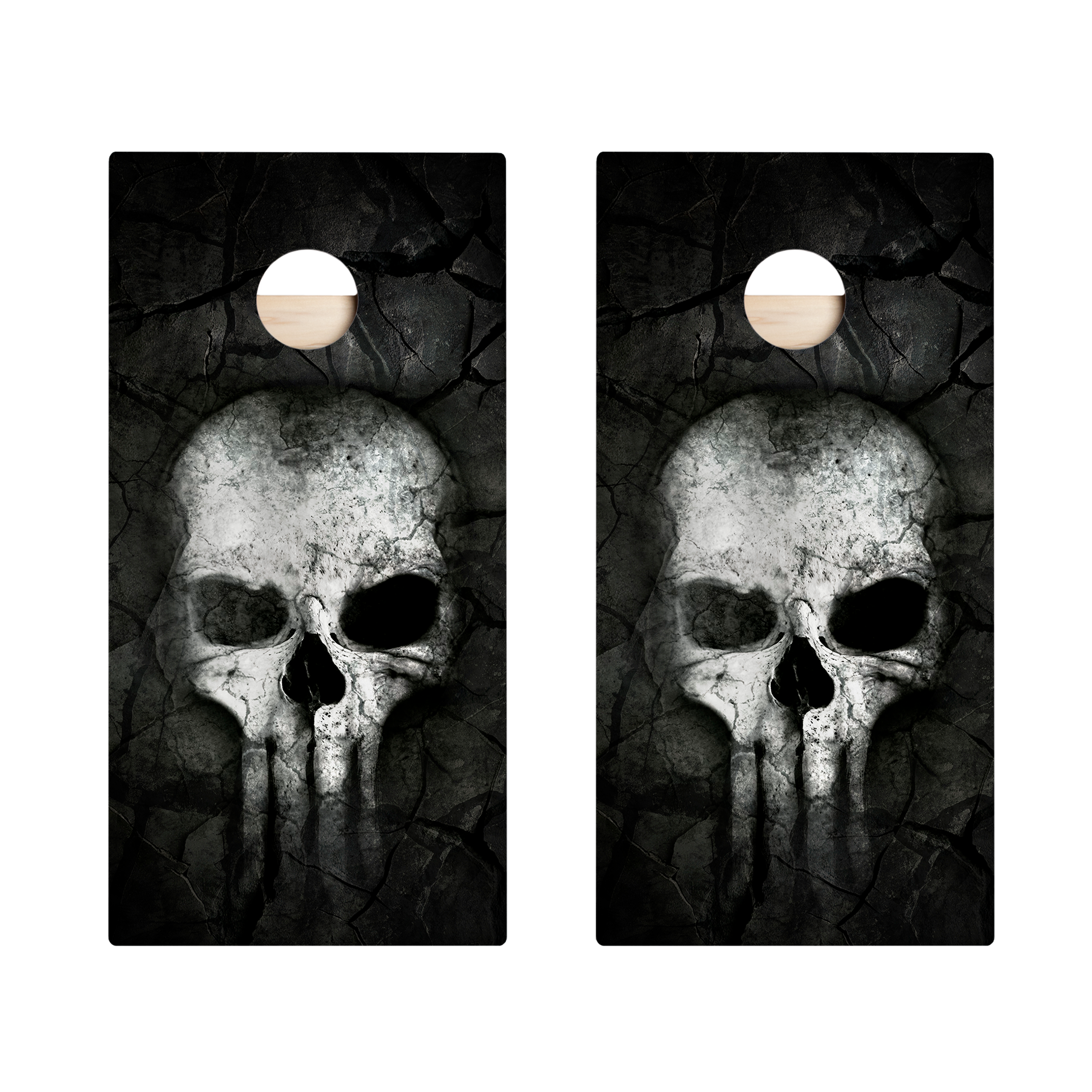 Bone Crusher Skull Star Cornhole Boards