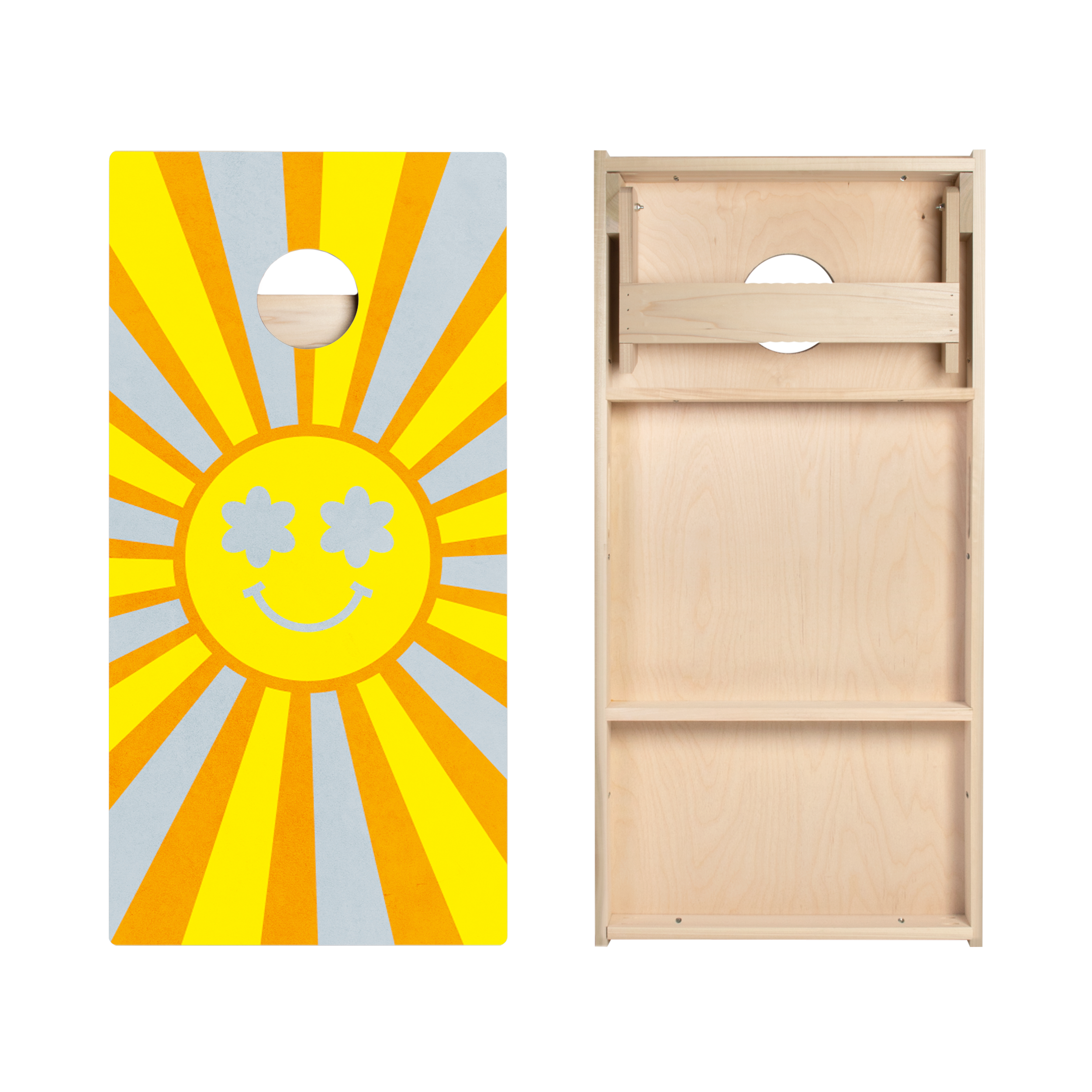 Retro Sunshine Star Cornhole Boards