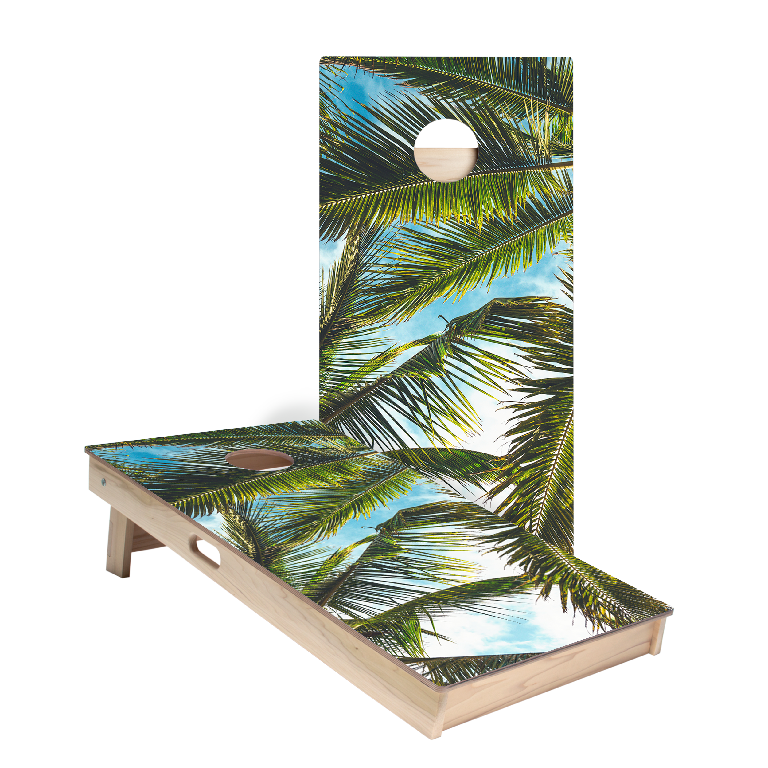 Palm Tree Sky Star Cornhole Boards