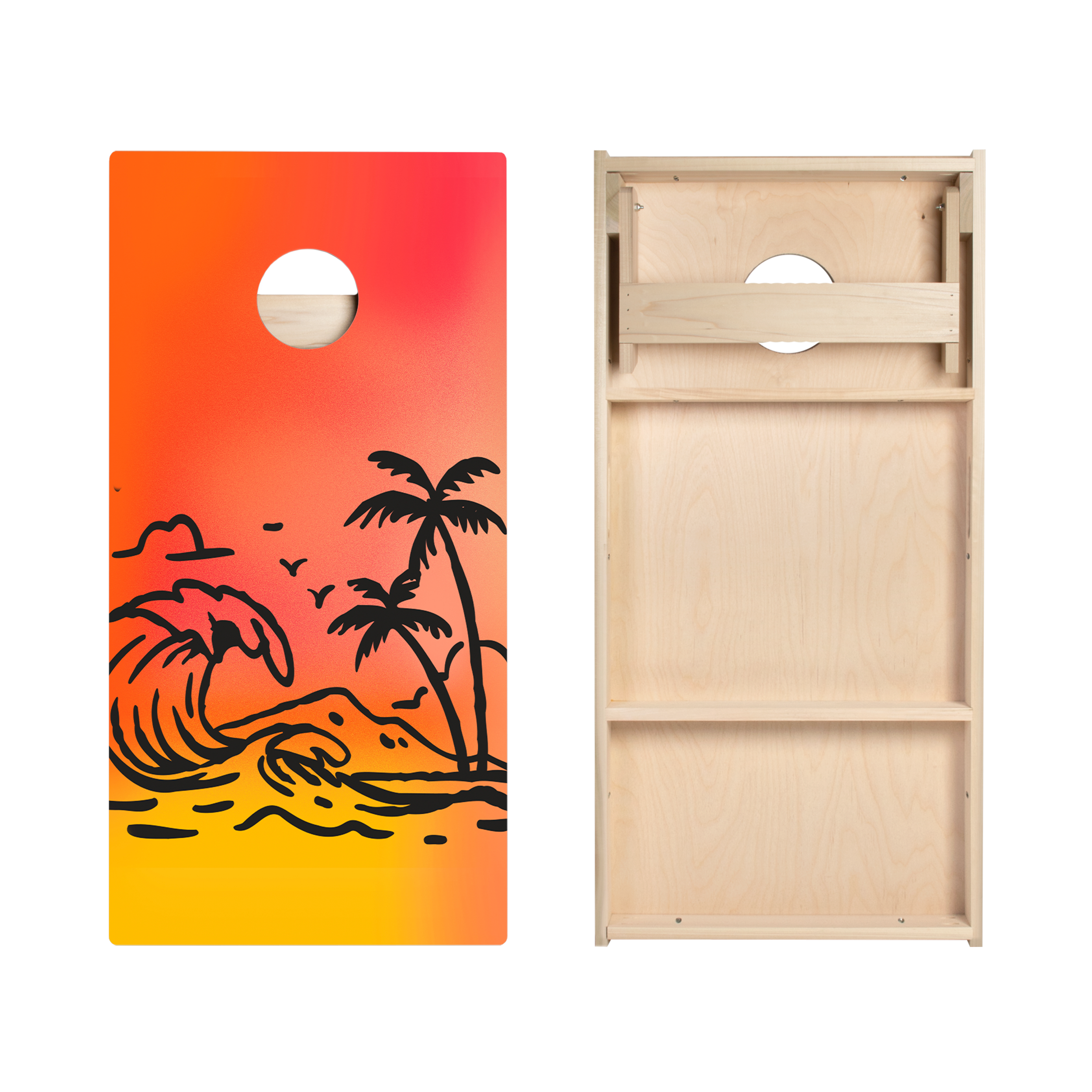 Sunset Surf Star Cornhole Boards