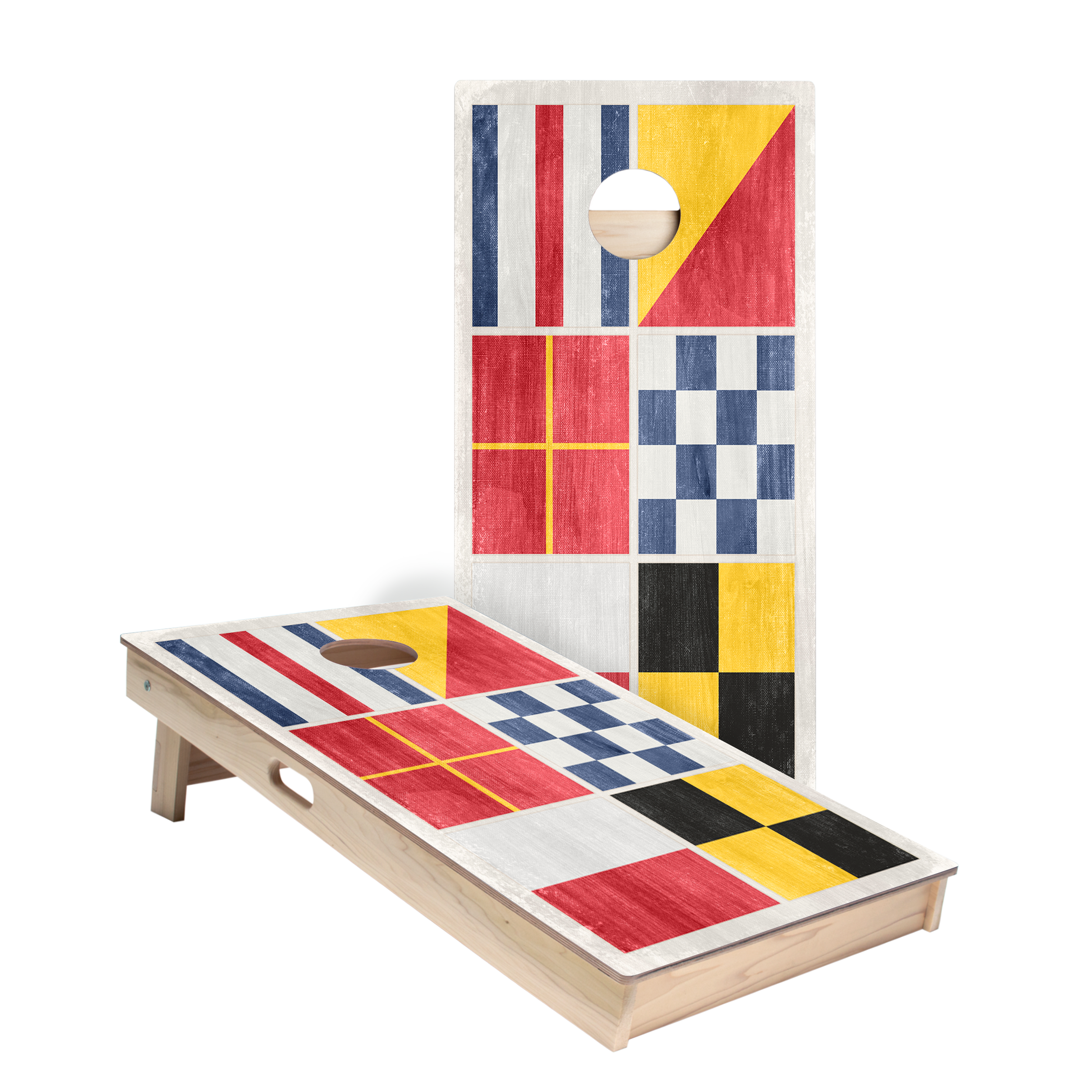 Nautical Flags Star Cornhole Boards