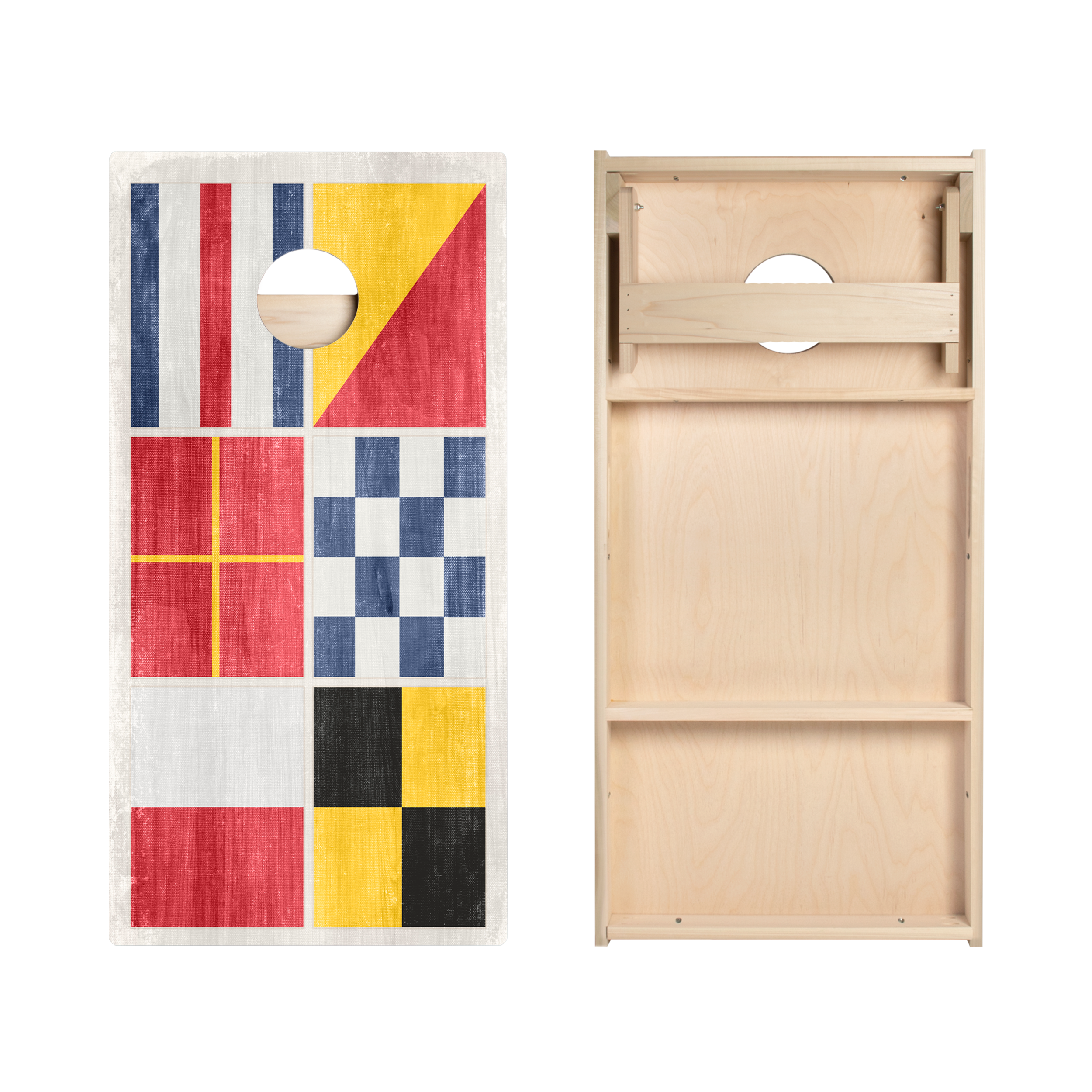 Nautical Flags Star Cornhole Boards