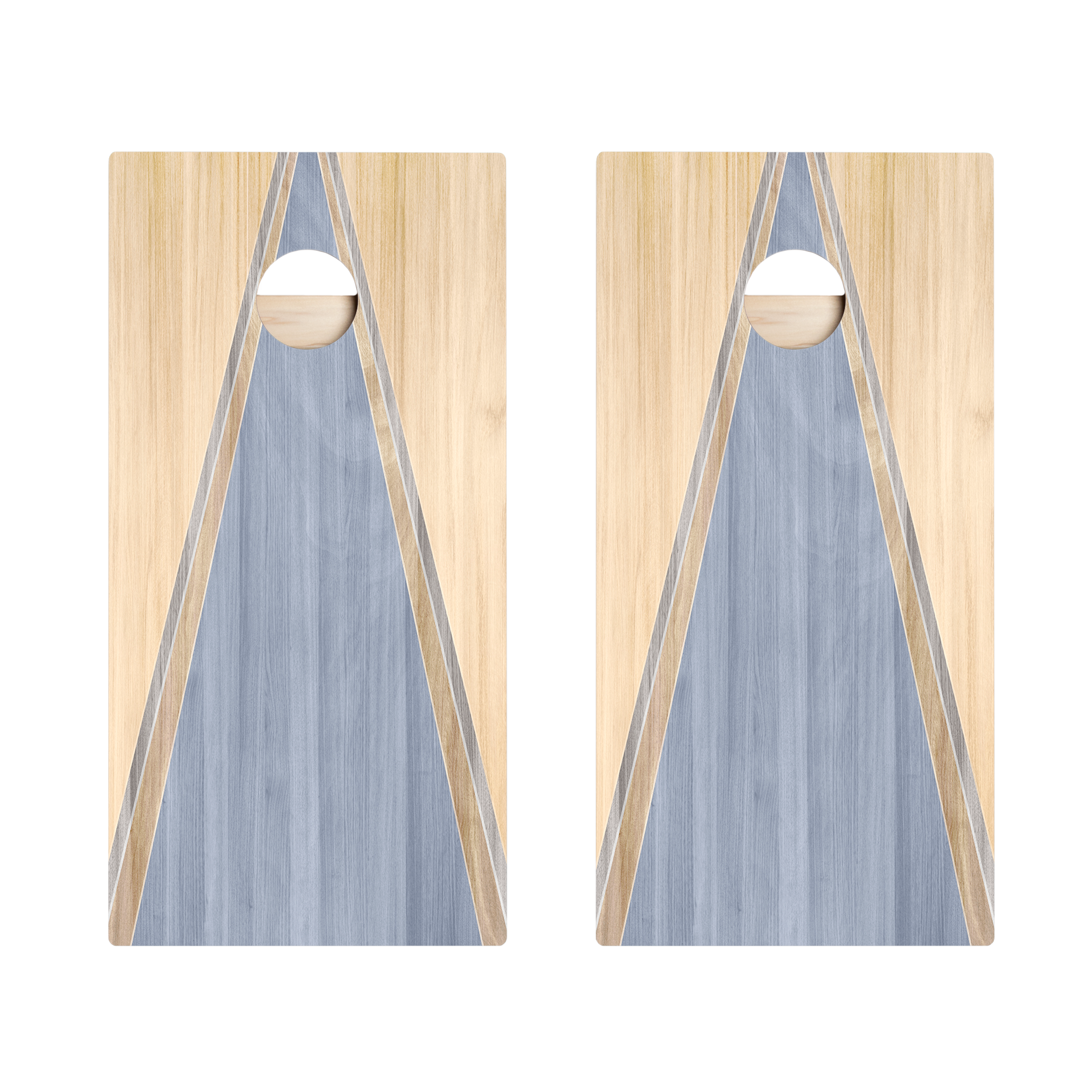 Sky Blue Classic Triangle Star Cornhole Boards