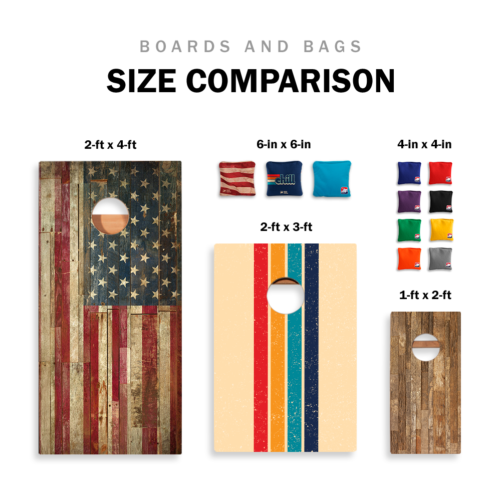 1776 American Flag Star Cornhole Boards