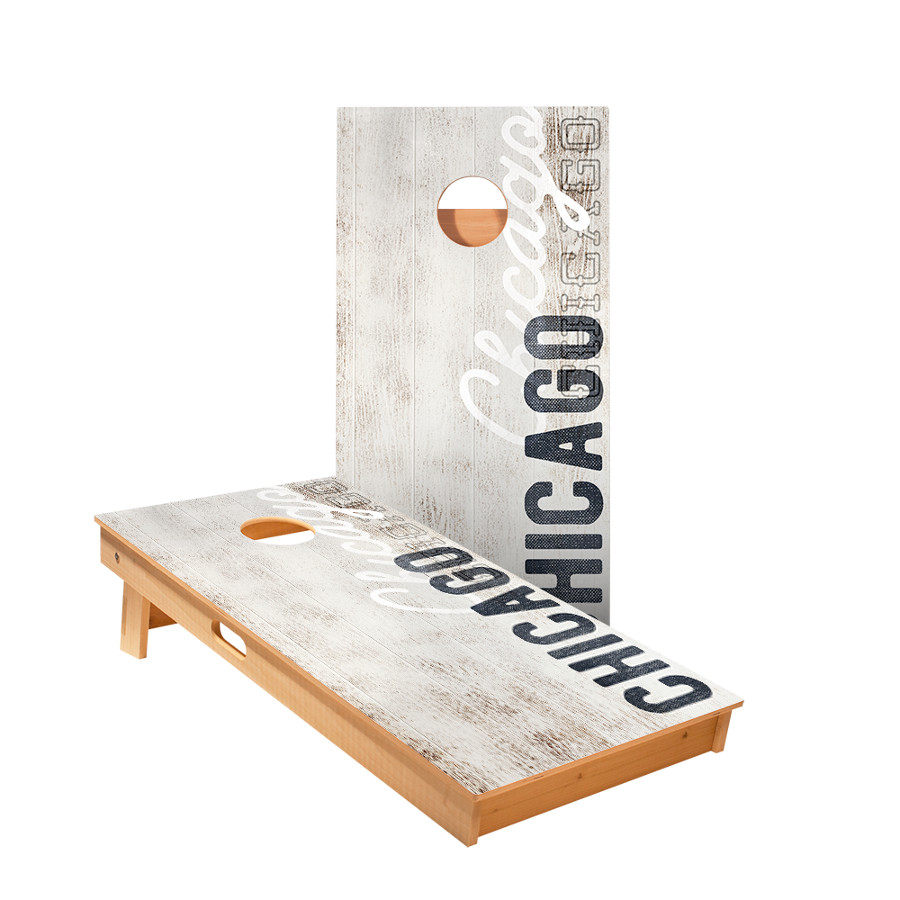 Chicago Football Vintage Gameday Star Cornhole Boards