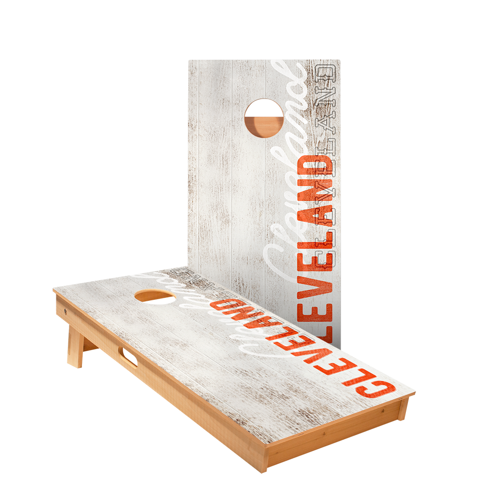 Cleveland Football Vintage Gameday Star Cornhole Boards