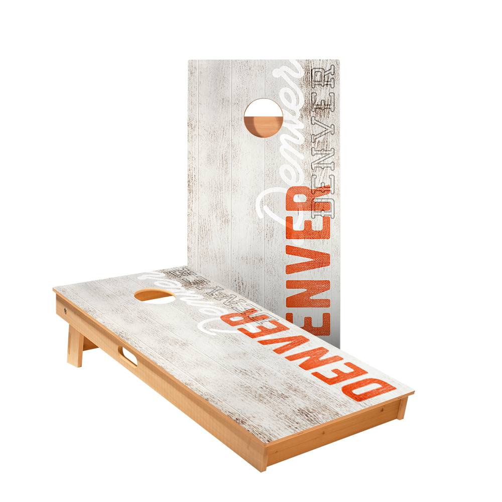 Denver Football Vintage Gameday Star Cornhole Boards