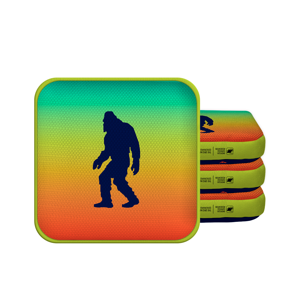 Retro Sasquatch Synergy Edge Cornhole Bags