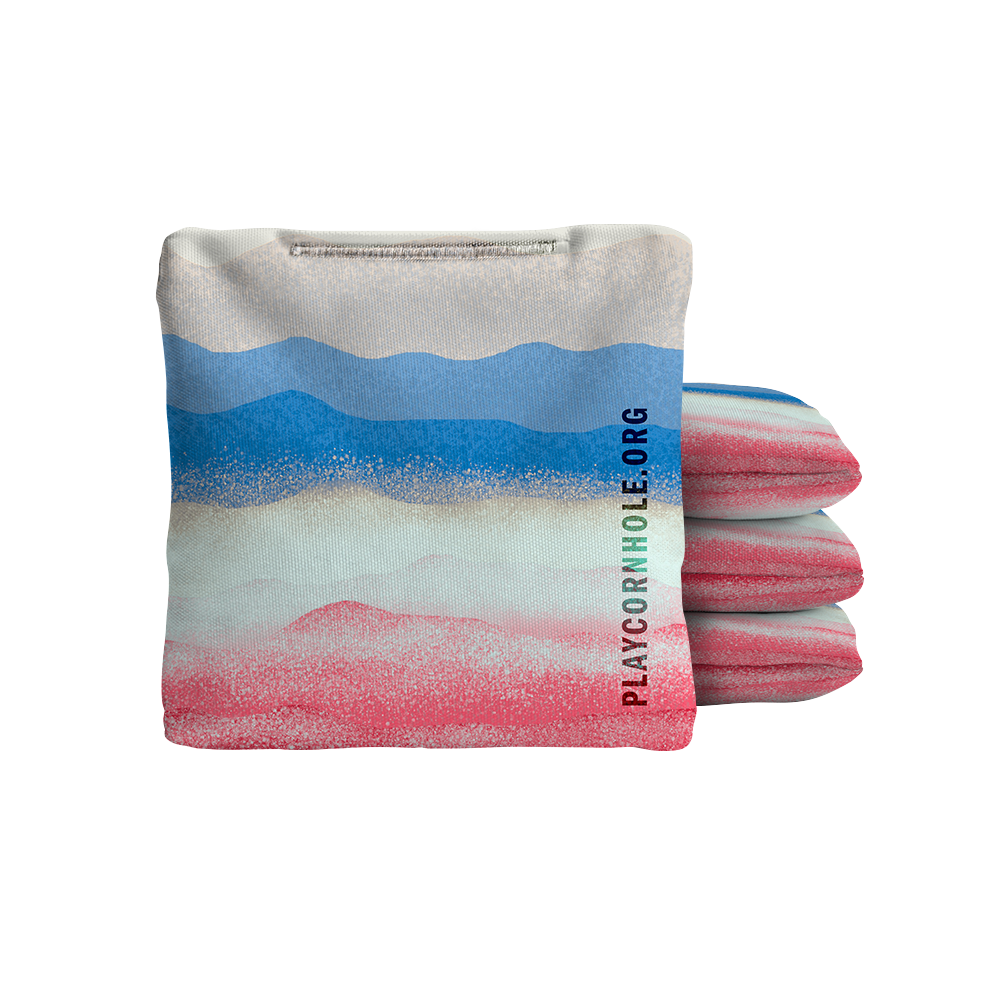 Rippling Stripes Red Blue NXT Dri-Tek Cornhole Bags