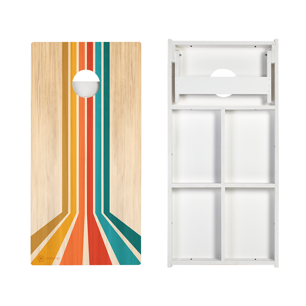 Retro Angled Stripes Versatex All-Weather Cornhole Boards