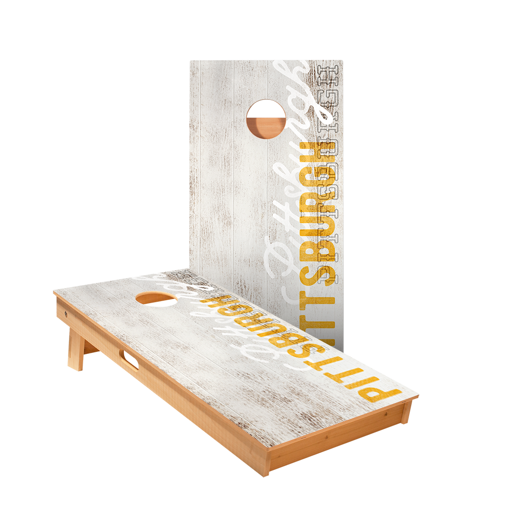 Pittsburgh Football Vintage Gameday Star Cornhole Boards