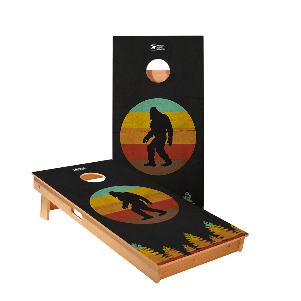 Retro Sasquatch Star Cornhole Boards