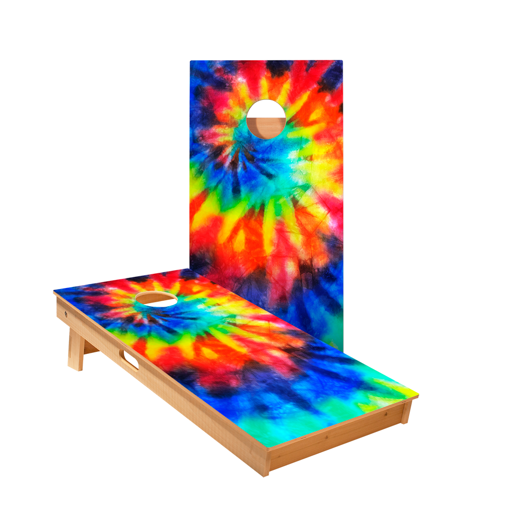 Tie-Dye Color Star Cornhole Boards