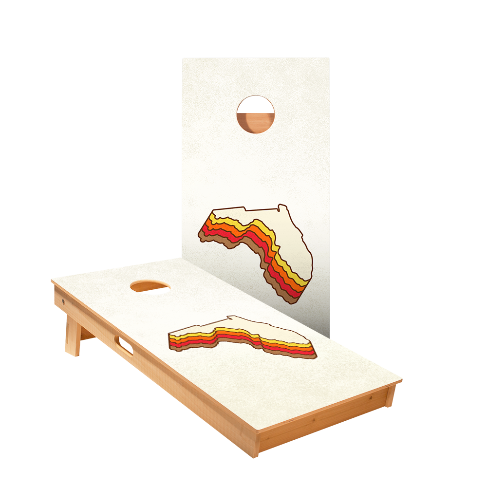 Retro Florida Star Cornhole Boards