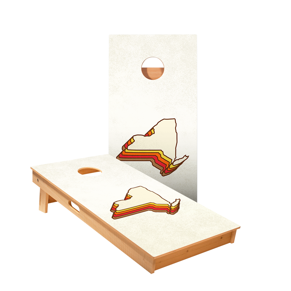 Retro New York Star Cornhole Boards