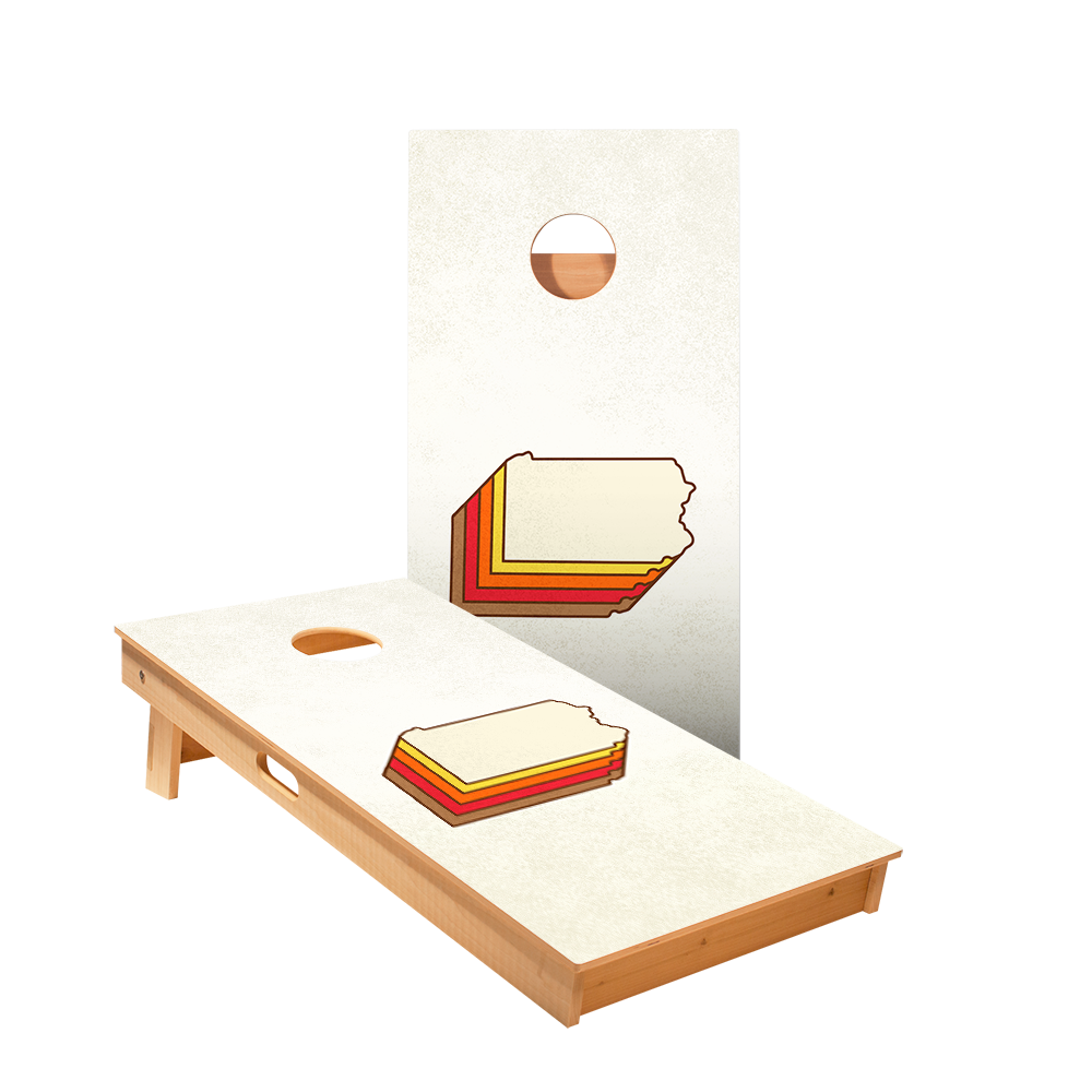 Retro Pennsylvania Star Cornhole Boards