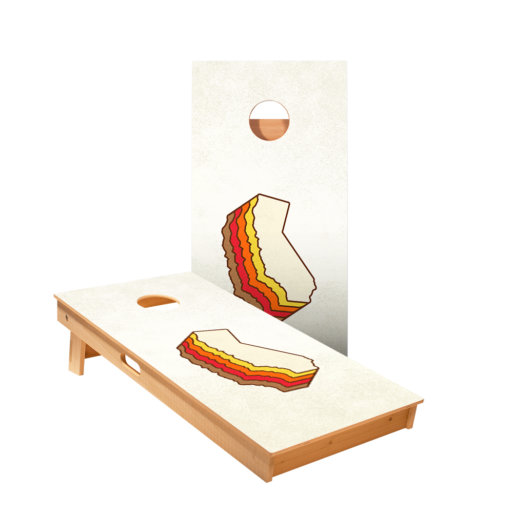 Retro California Star Cornhole Boards