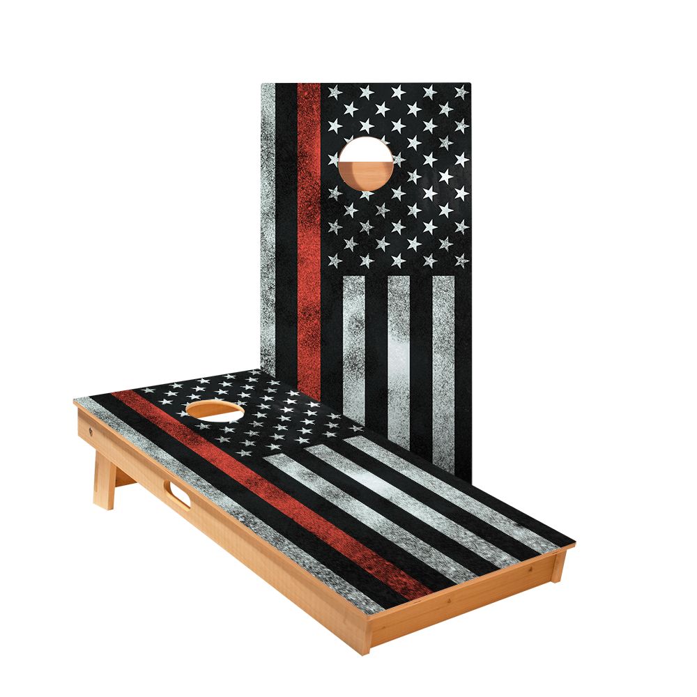 Thin Red Line Star Cornhole Boards
