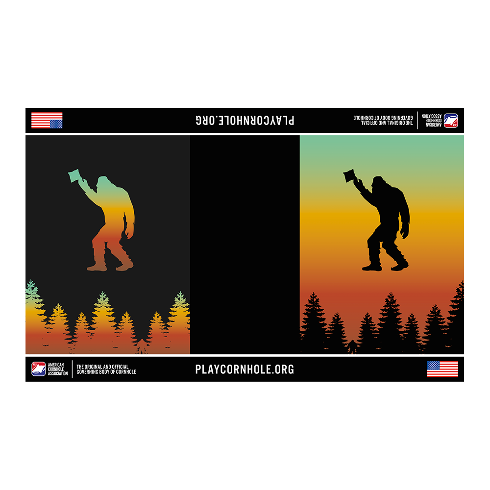 Retro Sasquatch Cornhole Pitch Pads