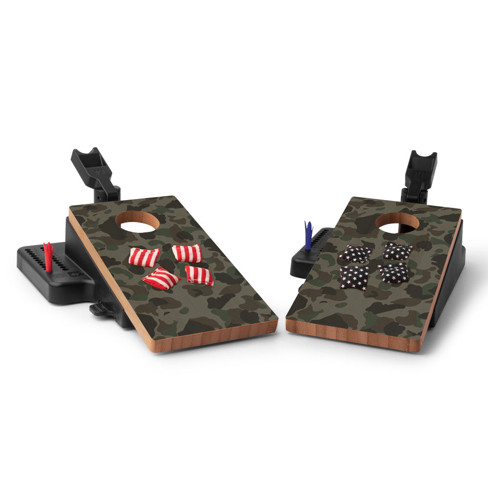 Duck Hunting Camo Double Chuck Mini Cornhole Tabletop Game