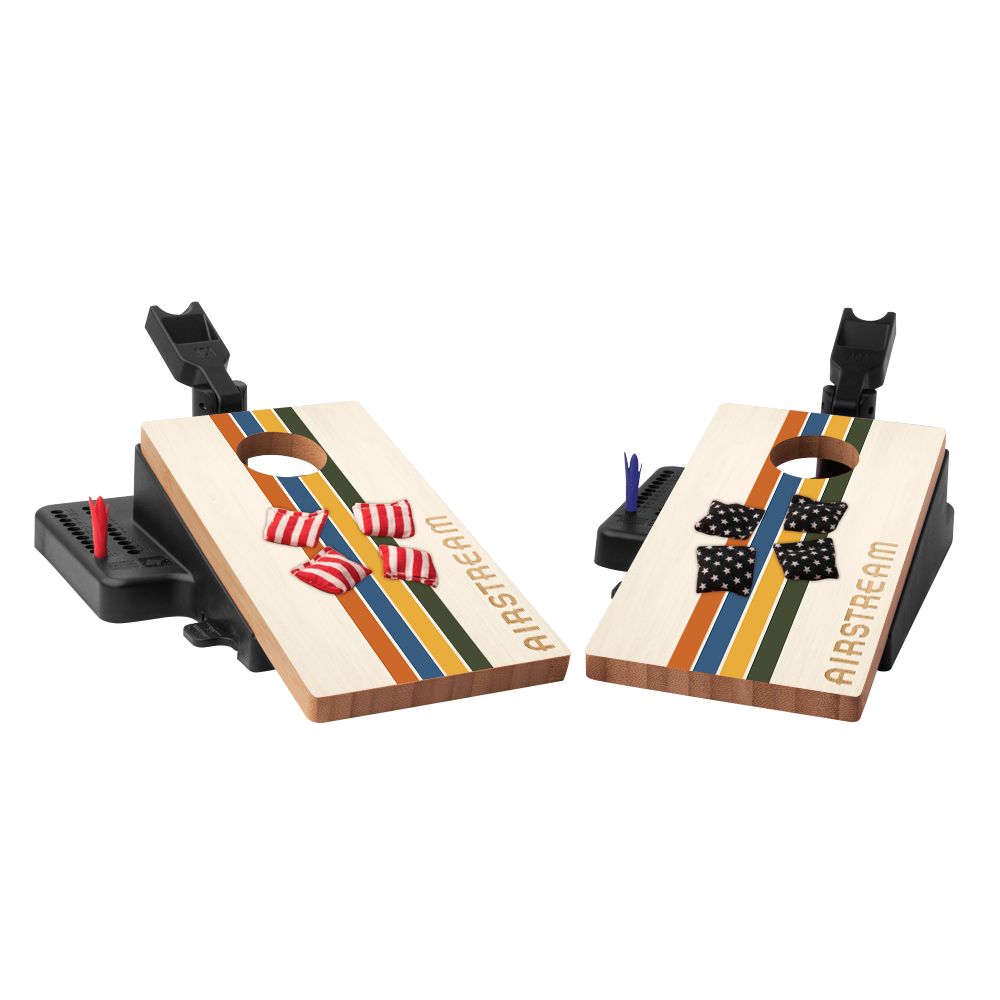 Airstream Retro Stripes Double Chuck Mini Cornhole Tabletop Game