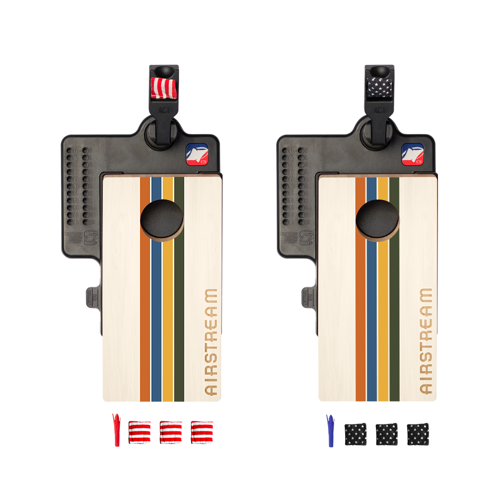 Airstream Retro Stripes Double Chuck Mini Cornhole Tabletop Game