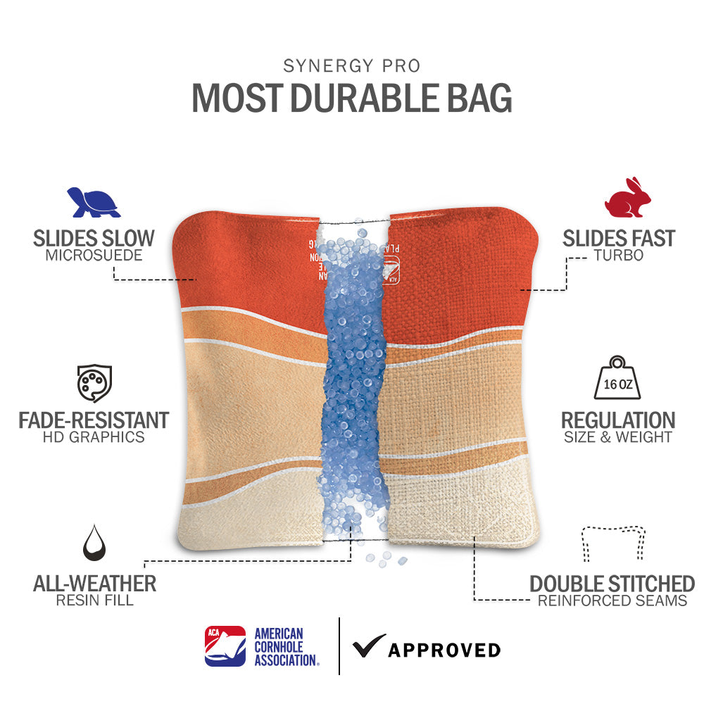 Multicolor Waves Synergy Pro Cornhole Bags