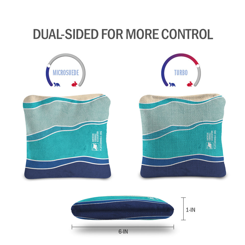 Multicolor Waves Synergy Pro Cornhole Bags
