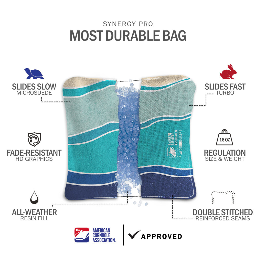 Multicolor Waves Synergy Pro Cornhole Bags