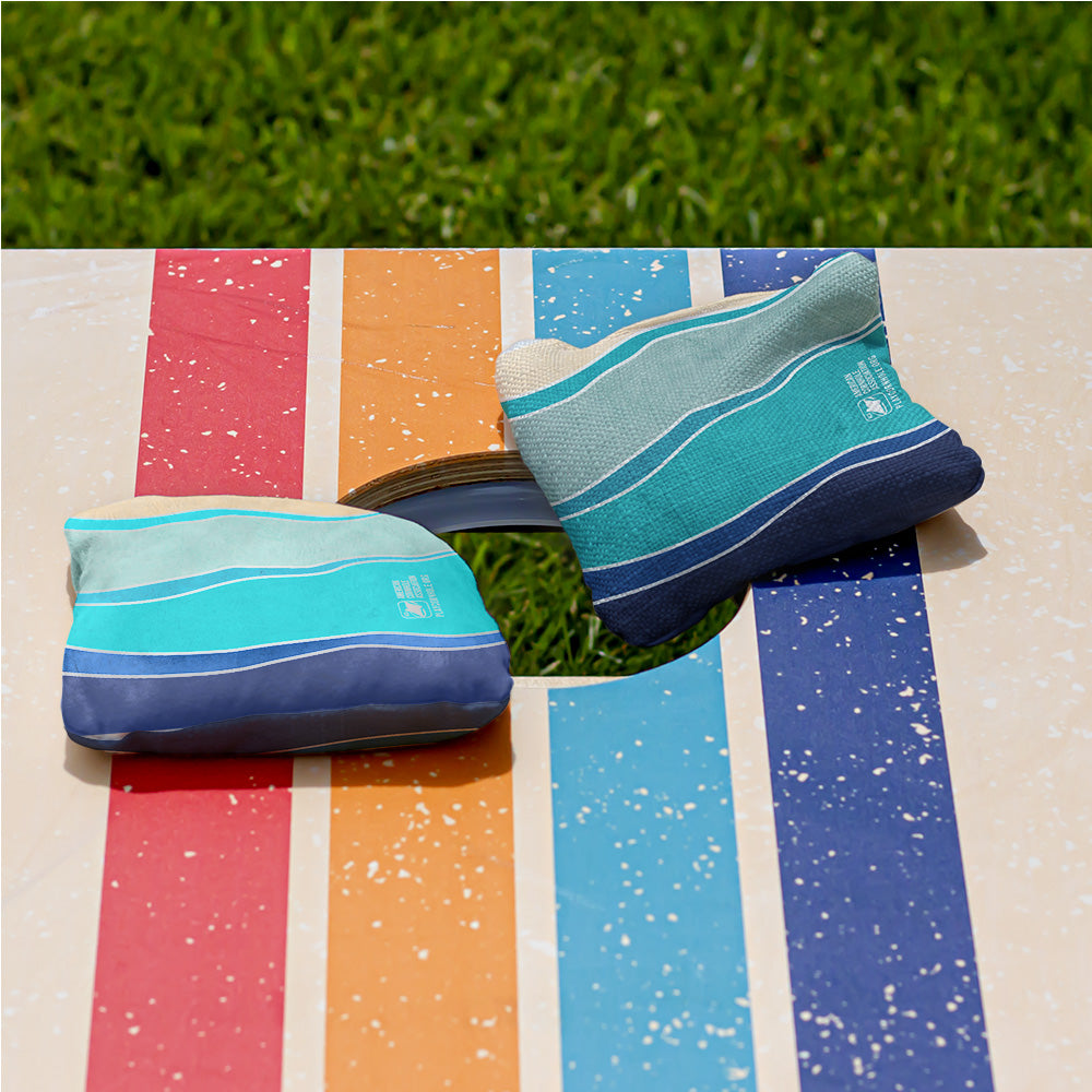 Multicolor Waves Synergy Pro Cornhole Bags