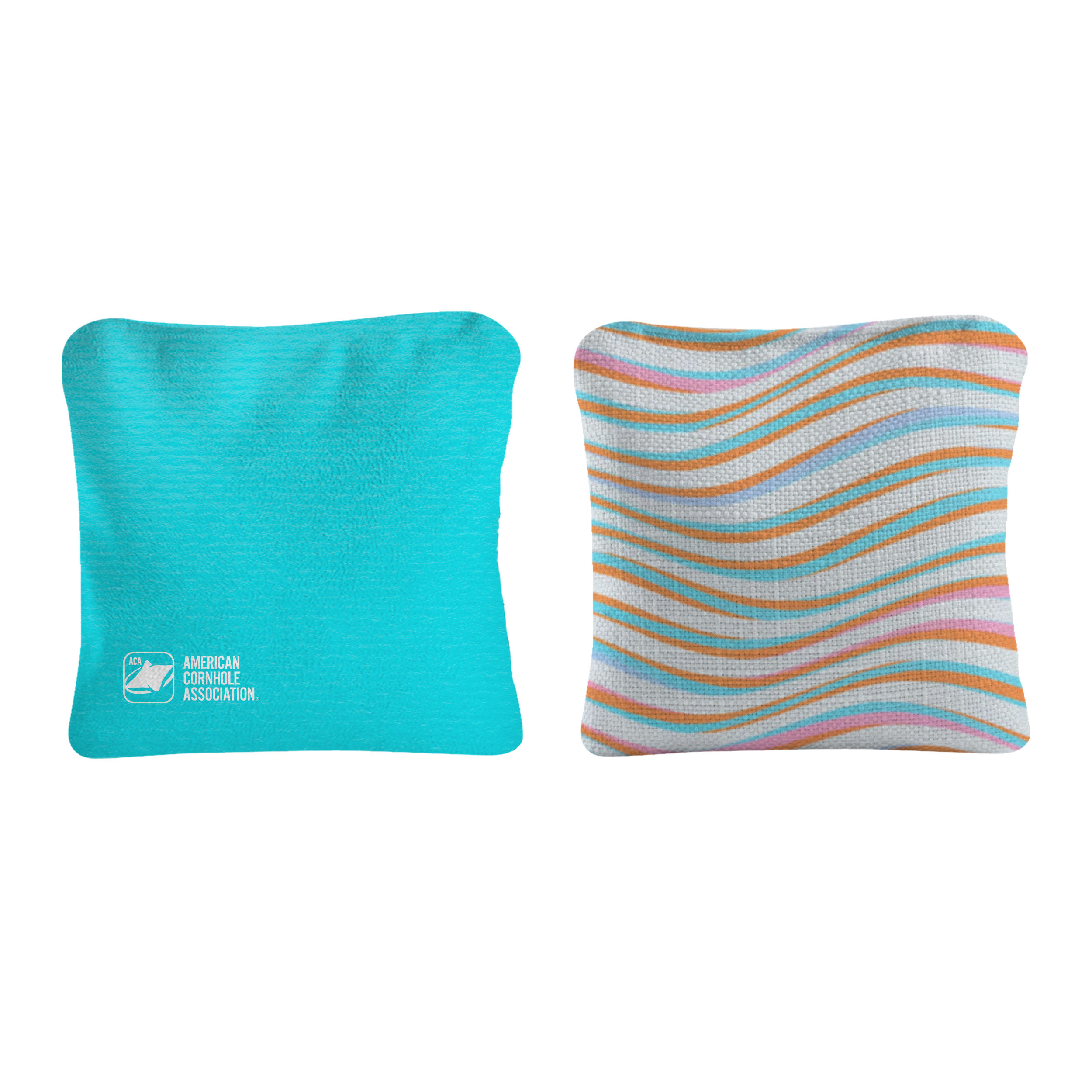 Teal with Waves Synergy Pro Cornhole Bags